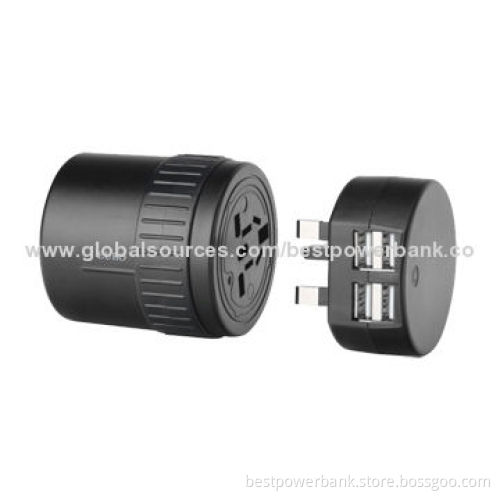 High-quality 4 USB Ports Changeable Plugs Wall Charger, 365 Days Warranty